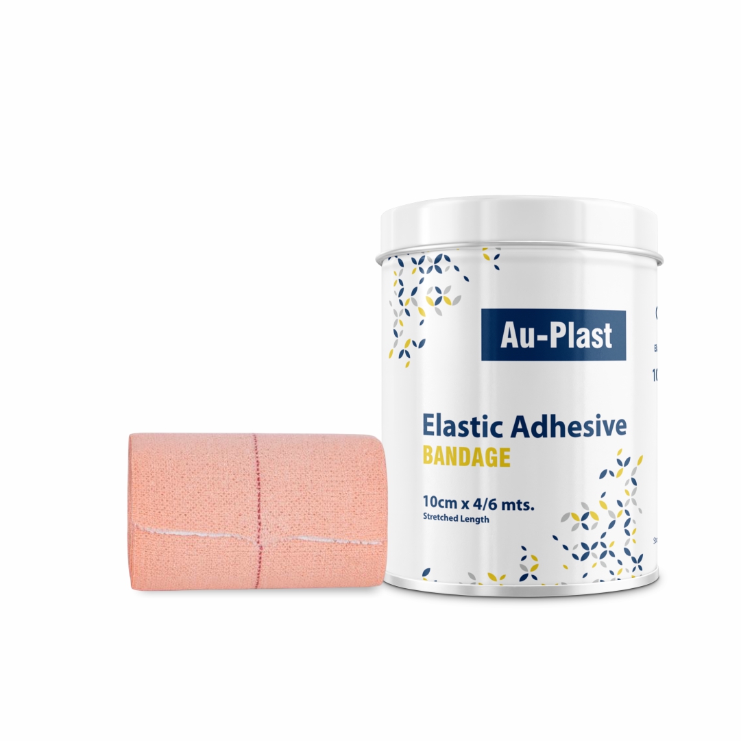 Au-Plast Elastic Adhesive Bandage — 10 CM x 4/6 Mts